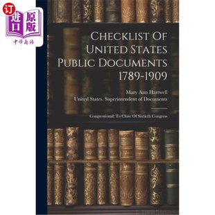 1909 Documents 海外直订Checklist Congressional States Close United 1909年 Public 1789