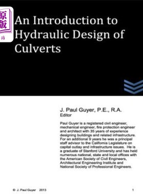 海外直订An Introduction to Hydraulic Design of Culverts 涵洞水利设计概论“，