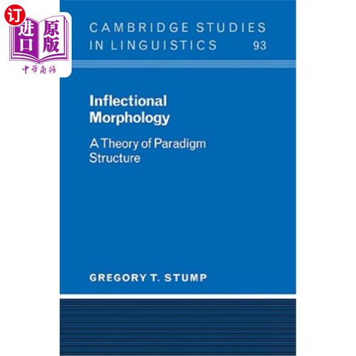 海外直订Inflectional Morphology: A Theory of Paradigm Structure 屈折形态学：范式结构理论