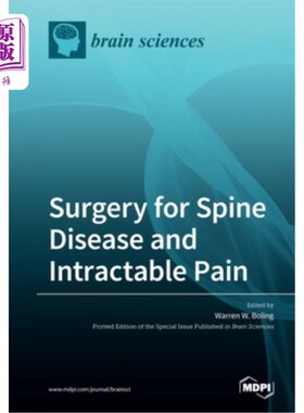 海外直订医药图书Surgery for Spine Disease and Intractable Pain 脊柱疾病和顽固性疼痛的外科治疗