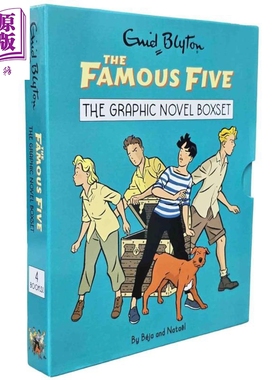 著名五人组图画小说 Famous Five Graphic Novels 4 copy slipcase 英文原版 儿童冒险小说故事 进口童书 9岁以上【中商原版】