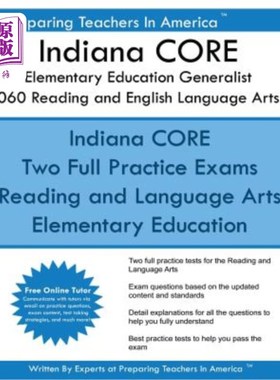 海外直订Indiana CORE Elementary Education Generalist 060 Reading and English Language Ar 印第安纳核心基础教育通才06