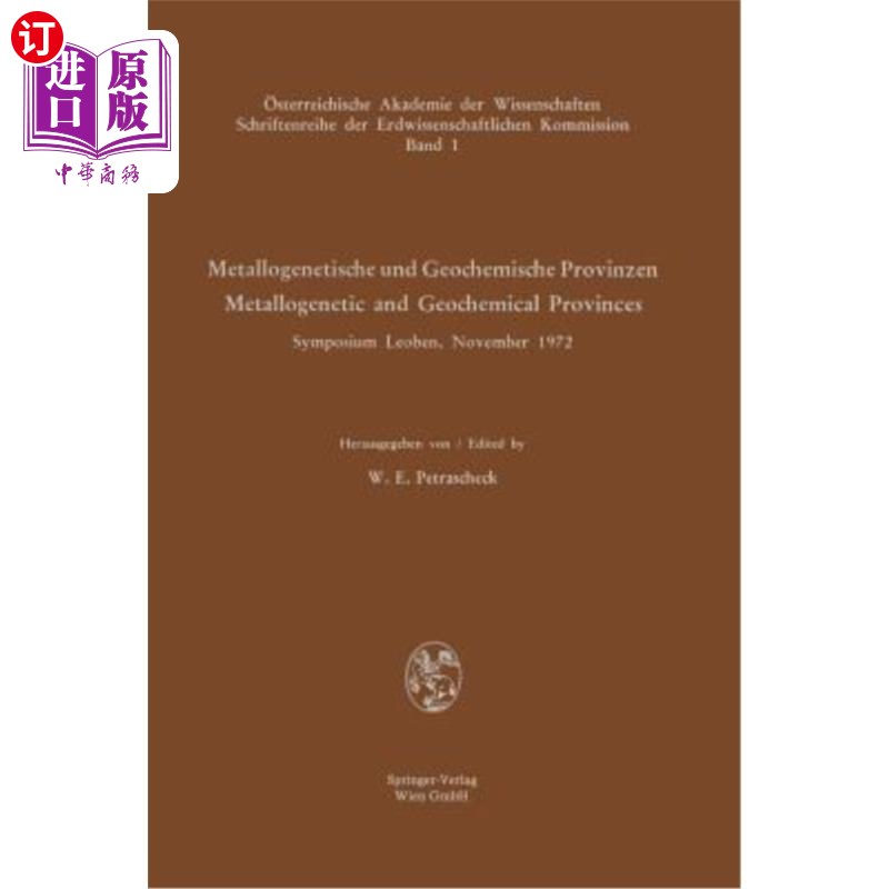 海外直订Metallogenetische Und Geochemische Provinzen / Metallogenetic and Geochemical Pr Metallogen