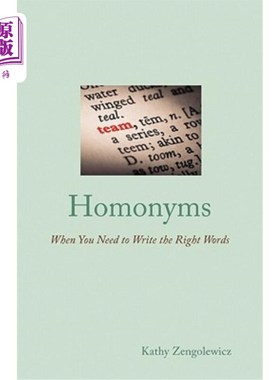 海外直订Homonyms: When You Need to Write the Right Words 同音词：当你需要写正确的单词时