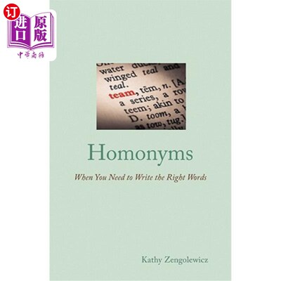 海外直订Homonyms: When You Need to Write the Right Words 同音词：当你需要写正确的单词时