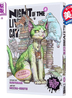 活猫之夜 第4卷 Night of the Living Cat Vol 4 英文原版 Hawkman and Mecha Roots 国际流行小说 漫画【中商原版】