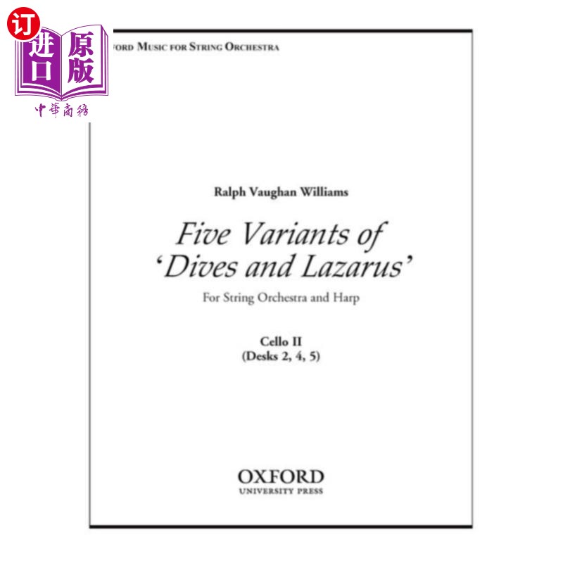 海外直订Five Variants on 'Dives and Lazarus' 《潜水与拉撒路》的五个变体