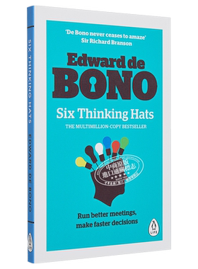 六顶思考帽 英文原版 Six Thinking Hats 爱德华 德博诺 Dr Edward de Bono 管理读物【中商原版】