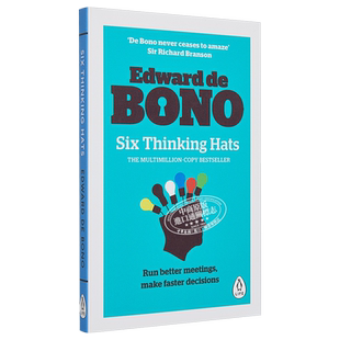 六顶思考帽 英文原版 Six Thinking Hats 爱德华 德博诺 Dr Edward de Bono 管理读物【中商原版】