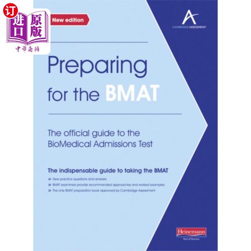 海外直订医药图书Preparing for the BMAT:  The official guide to the Biomedical Admissions Test Ne 准备BMAT：生物医学
