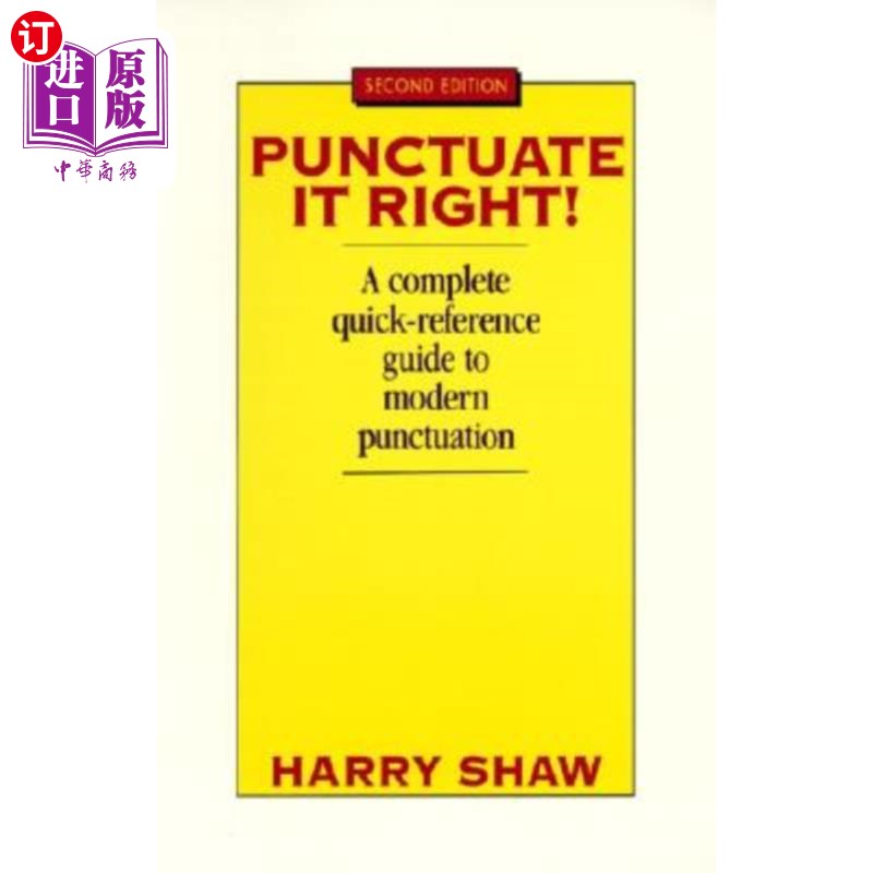 海外直订Punctuate It Right 正确的标点符号