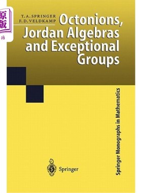 海外直订Octonions, Jordan Algebras and Exceptional Groups 八元数、Jordan代数与例外群