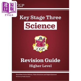 高级 中商原版 Revision CGP教辅 KS3科学复习指南 Guide 视频和测验 包含在线版 中学教辅英文 英国原版 KS3 Higher Science