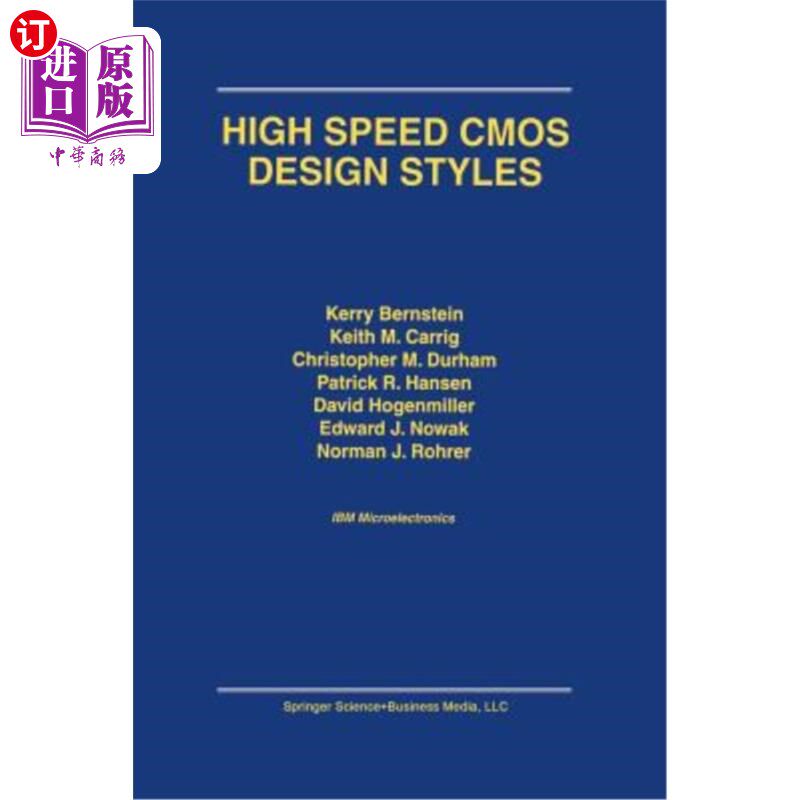 海外直订High Speed CMOS Design Styles 高速CMOS设计风格