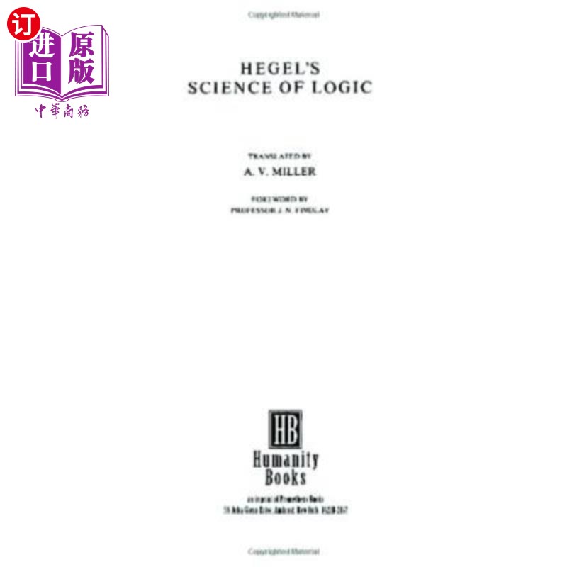 海外直订Hegel's Science of Logic黑格尔的逻辑学