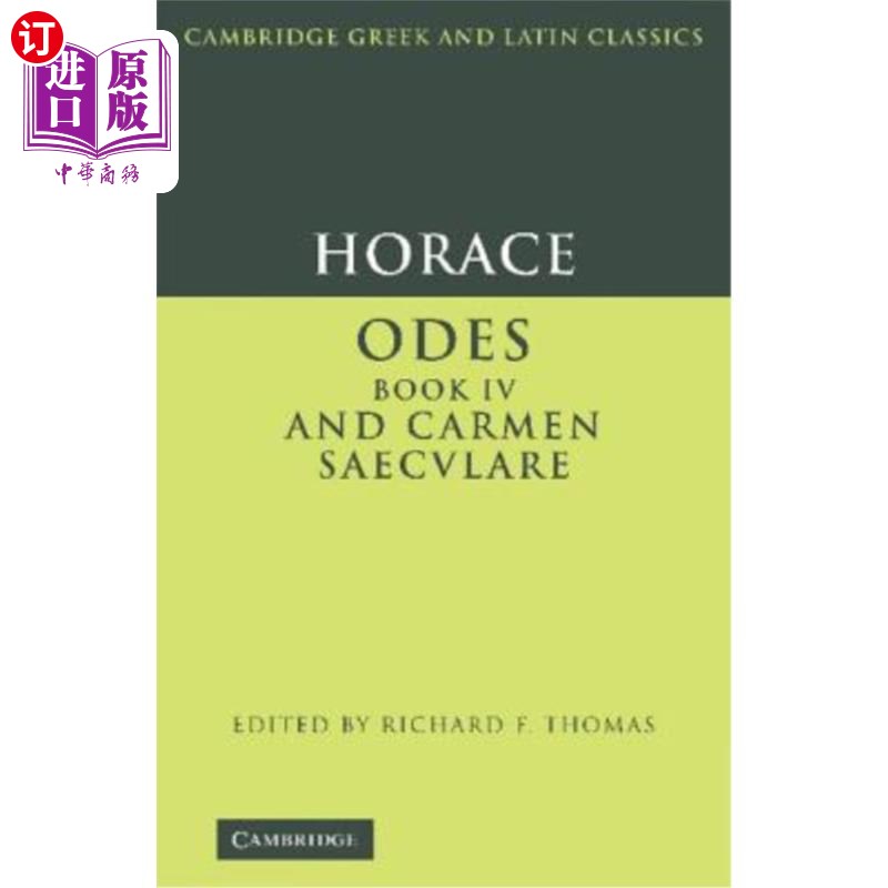 海外直订Horace: Odes Book IV and Carmen Saecvlare 贺拉斯:《赞美诗4》和卡门·塞库拉尔