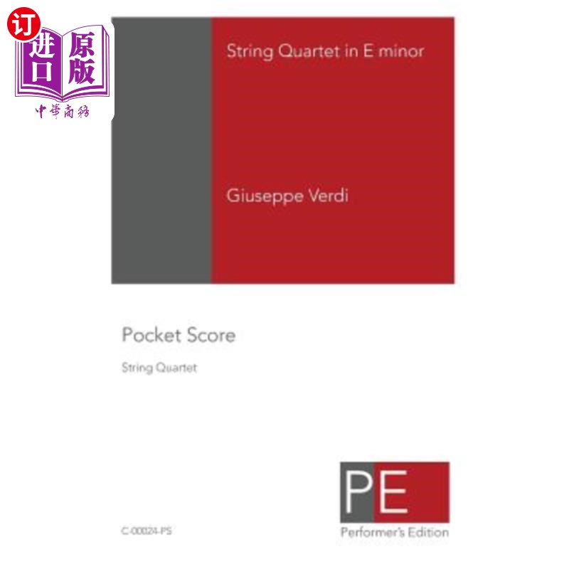 海外直订String Quartet In E Minor: Pocket Score E小调弦乐四重奏：袖珍乐谱