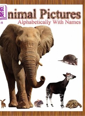 海外直订Animal Pictures Alphabetically with Names 按字母顺序排列的动物图片
