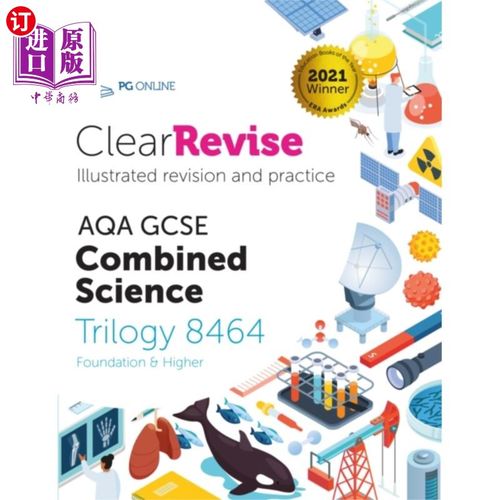 海外直订ClearRevise AQA GCSE Combined Science: Trilogy 8... ClearRevise AQA GCSE联合科学:三部曲8464