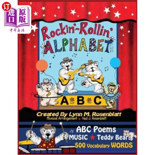海外直订Rockin'-Rollin' Alphabet Rocking'-Rollin'字母表