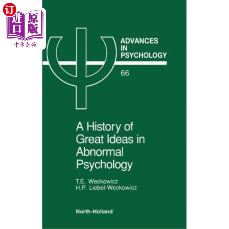 海外直订医药图书A History of Great Ideas in Abnormal Psychology: Volume 66 变态心理学的伟大思想史:第66卷