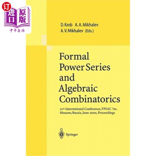 海外直订Formal Power Series and Algebraic Combinatorics: 12th International Conference,  形式幂级数和代数组合数学：第1