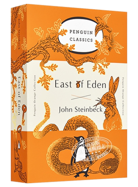 诺贝尔文学奖1962年得主 约翰·斯坦贝克 伊甸之东毛边本 East of Eden Penguin Orange Collection 英文原版 John Steinbeck