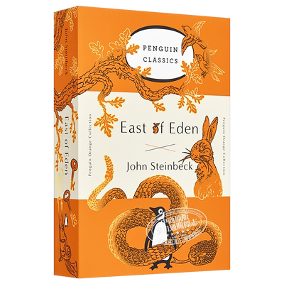诺贝尔文学奖1962年得主 约翰·斯坦贝克 伊甸之东毛边本 East of Eden Penguin Orange Collection 英文原版 John Steinbeck
