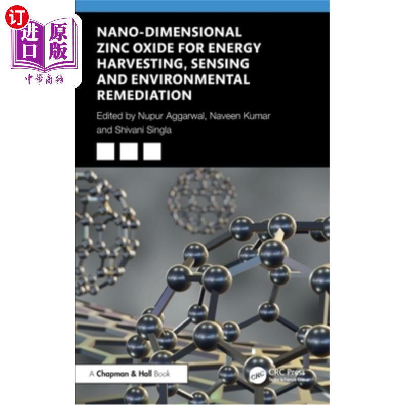 海外直订Nano-Dimensional Zinc Oxide for Energy Harvesting, Sensing, and Environmental Re 纳米氧化锌用于能量收集、传