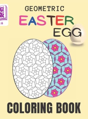 海外直订Geometric easter egg coloring book: Coloring Book for Stress Relief and Relaxati 几何复活节彩蛋书：缓解压力