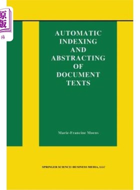 海外直订Automatic Indexing and Abstracting of Document Texts 文档文本的自动索引和摘要