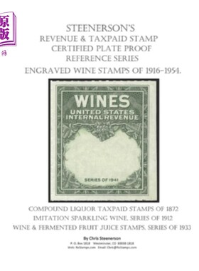 海外直订Steenerson's Revenue Taxpaid Stamp Certified Plate Proof Reference Series - Engr Steenerson