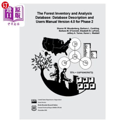 海外直订The Forest Inventory and Analysis Database: Database Description and Users Manua 森林调查和分析数据库:数据