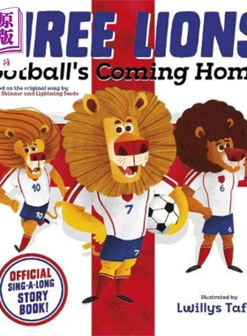 现货 雄狮足球队Three Lions Footballs Coming 英文原版 亲子童书 儿歌绘本图画书 学乐绘本 进口读物 儿童歌集【中商原版】