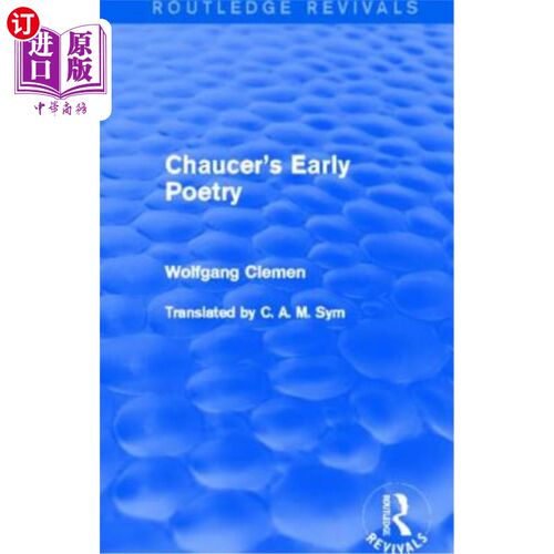 海外直订Chaucer's Early Poetry (Routledge Revivals) 乔叟早期诗歌(劳特利奇复兴)