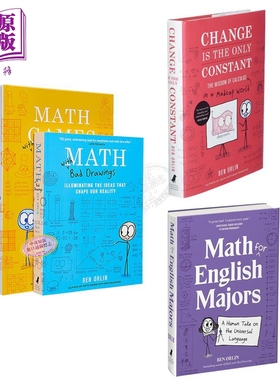 预售 欢乐数学 套装4本 英文原版 欢乐数学 游戏大闯关 疯狂微积分 数学的语法 Math with Bad Drawings Ben Orlin 数学启蒙 本·?