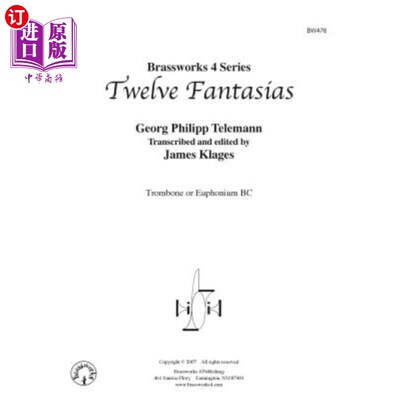 海外直订Twelve Fantasias: for Euphonium 十二幻想曲