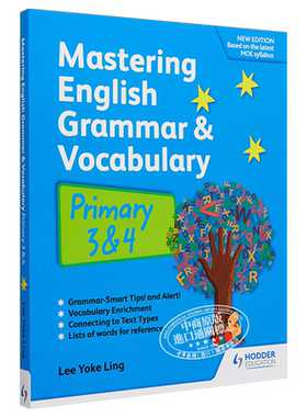 新加坡教辅Hodder Mastering English Grammar vocabulary P3&4 掌握英语语法与常考单词 小学三四年级 英文原版【中商原版】
