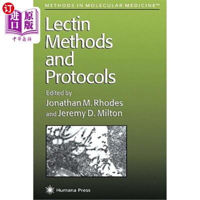 海外直订医药图书Lectin Methods and Protocols 凝集素方法和协议