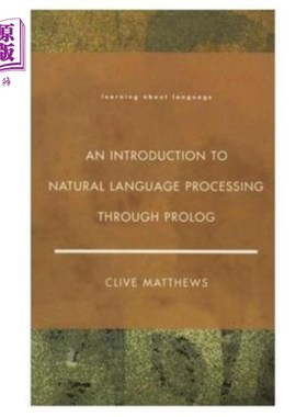 海外直订An Introduction to Natural Language Processing Through Prolog 通过Prolog介绍自然语言处理