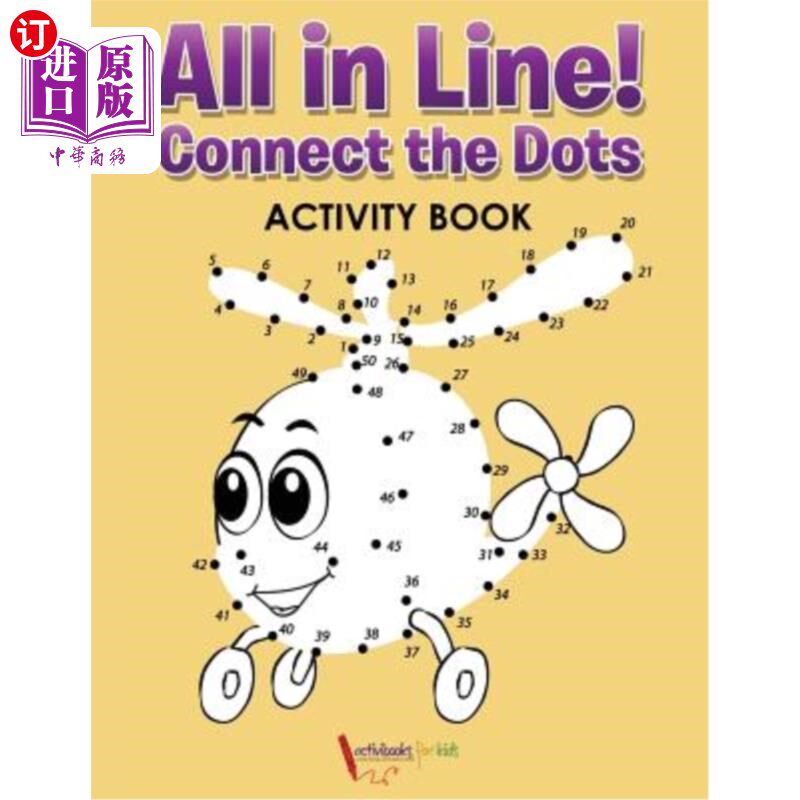 海外直订All in Line! Connect the Dots Activity Book 所有排队!串连点点活动书