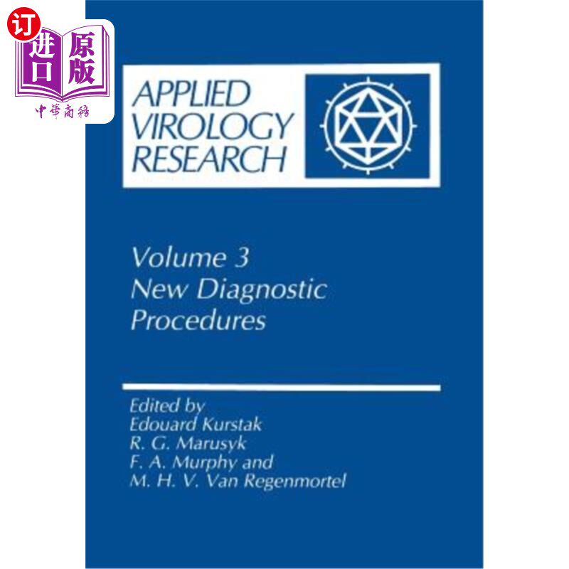 海外直订医药图书Applied Virology Research: New Diagnostic Procedures 应用病毒学研究：新的诊断程序
