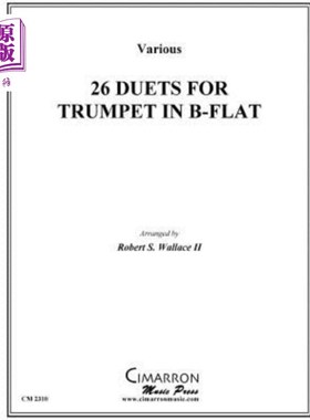 海外直订26 Duets for Trumpets in B-Flat 26首降b调小号二重奏