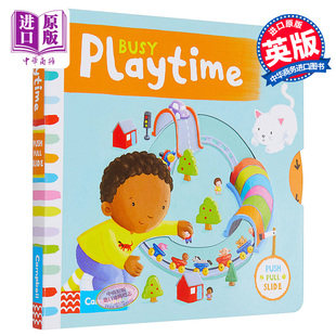 进口儿童书Busy Books：Busy 带小机关 中商原版 纸板游戏操作? 儿童玩具纸板游戏操作书 英文原版 游戏时间 Playtime繁忙