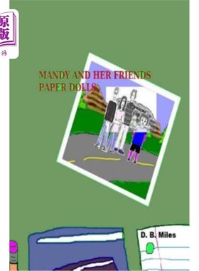 海外直订Mandy and Her Friends Paper Dolls (Smaller, Black and White Edition) 曼迪和她的朋友纸娃娃(小版，黑白版)