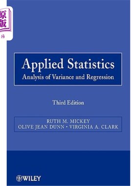 海外直订Applied Statistics: Analysis of Variance and Regression 应用统计学：方差分析和回归分析