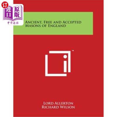 海外直订Ancient, Free and Accepted Masons of England 英国古老、自由和公认的泥瓦匠