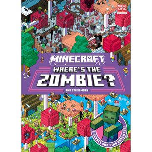 我的世界 僵尸在哪里 寻找冒险 找茬游戏书 英文原版 MC游戏周边书 Minecraft Where's the Zombie Mojang AB