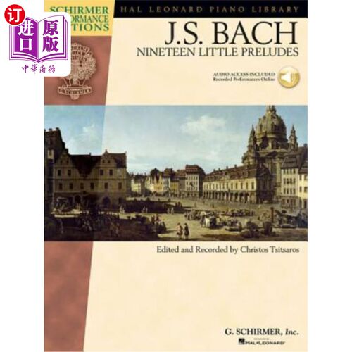 海外直订Johann Sebastian Bach - Nineteen Little Preludes: With Online Audio of Performan 约翰·塞巴斯蒂安·巴赫-十九