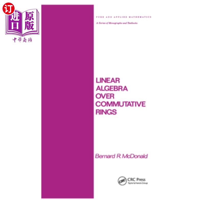 海外直订Linear Algebra Over Commutative Rings 交换环上的线性代数